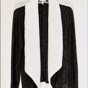 Cardigan with Lined White Sherpa